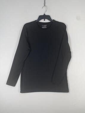 Thermajohn Thermal Shirt Mens Large Black Long Sleeve Tagless Stretch Base Layer